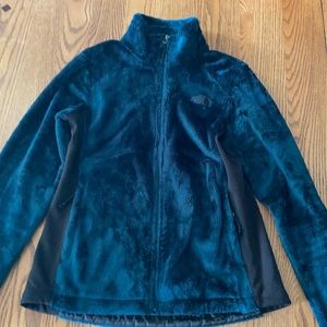 The north face green fleece jacket